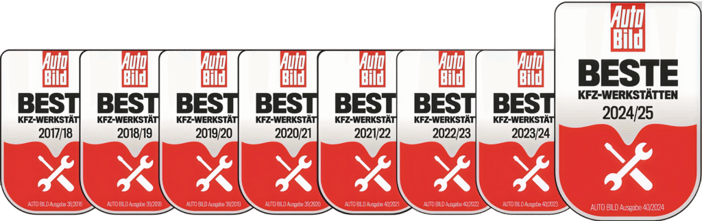 AutoBild Auszeichnung Beste Kfz-Werkstätten 2017 bis 2025